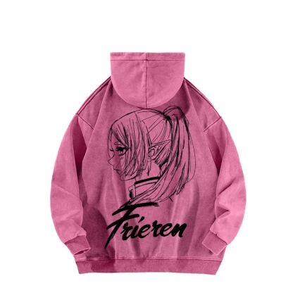 Frieren Unisex Washed Hoodie