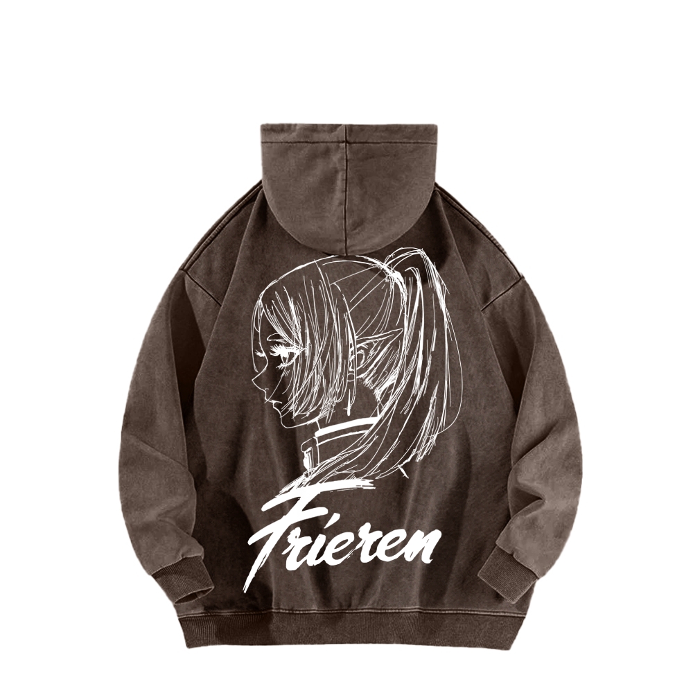 Frieren Unisex Washed Hoodie