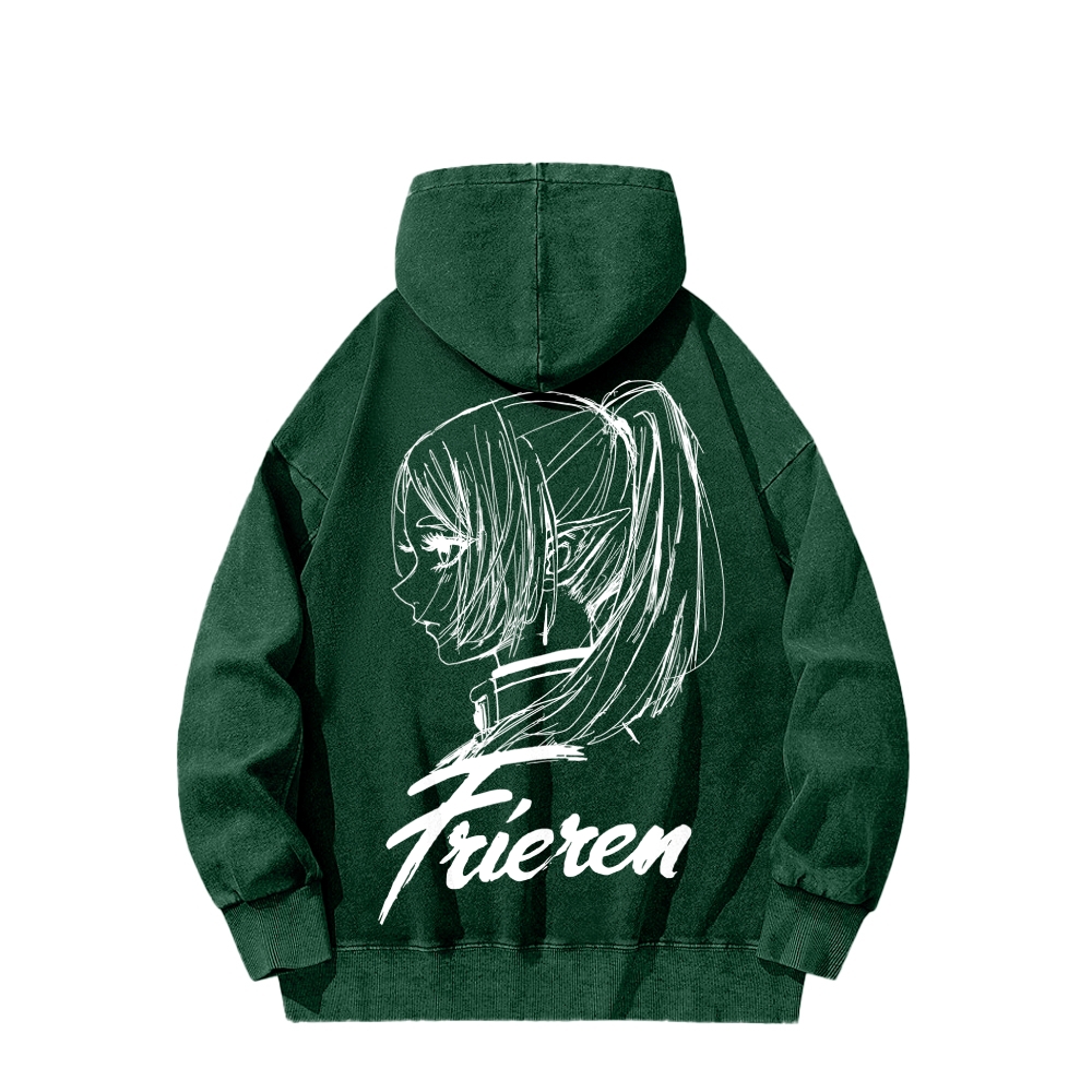 Frieren Unisex Washed Hoodie