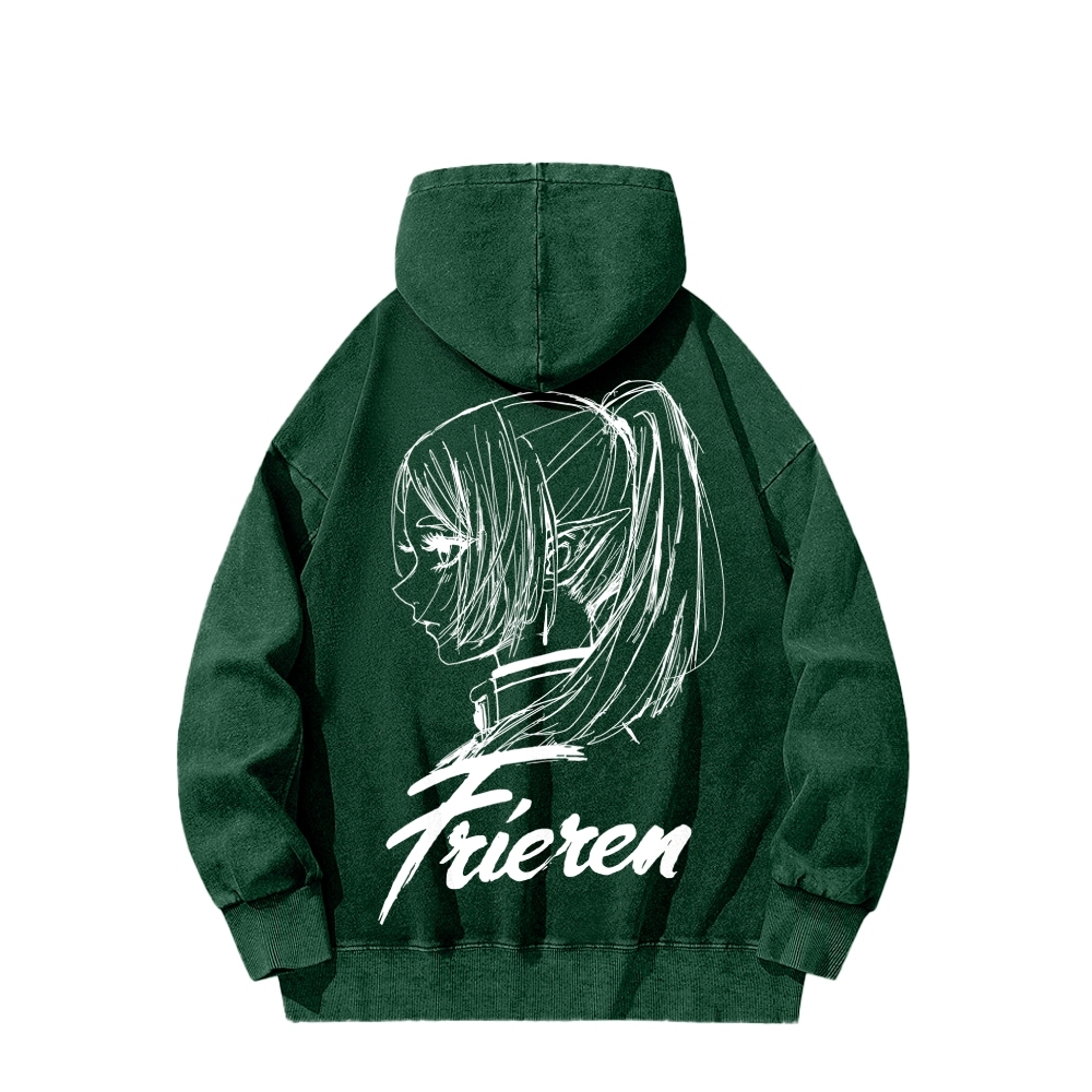 Frieren Unisex Washed Hoodie