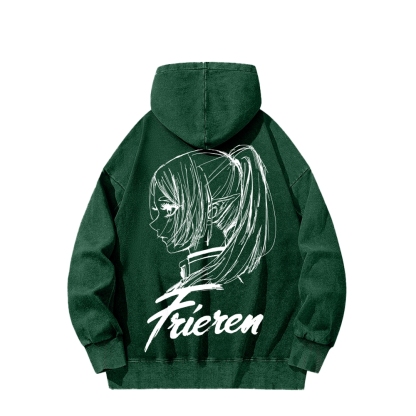 Frieren Unisex Washed Hoodie