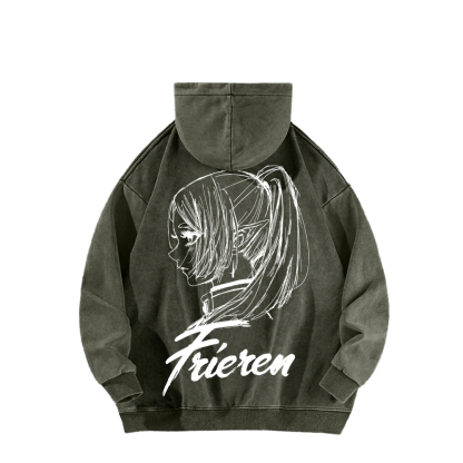 Frieren Unisex Washed Hoodie