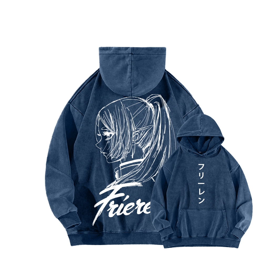 Frieren Unisex Washed Hoodie