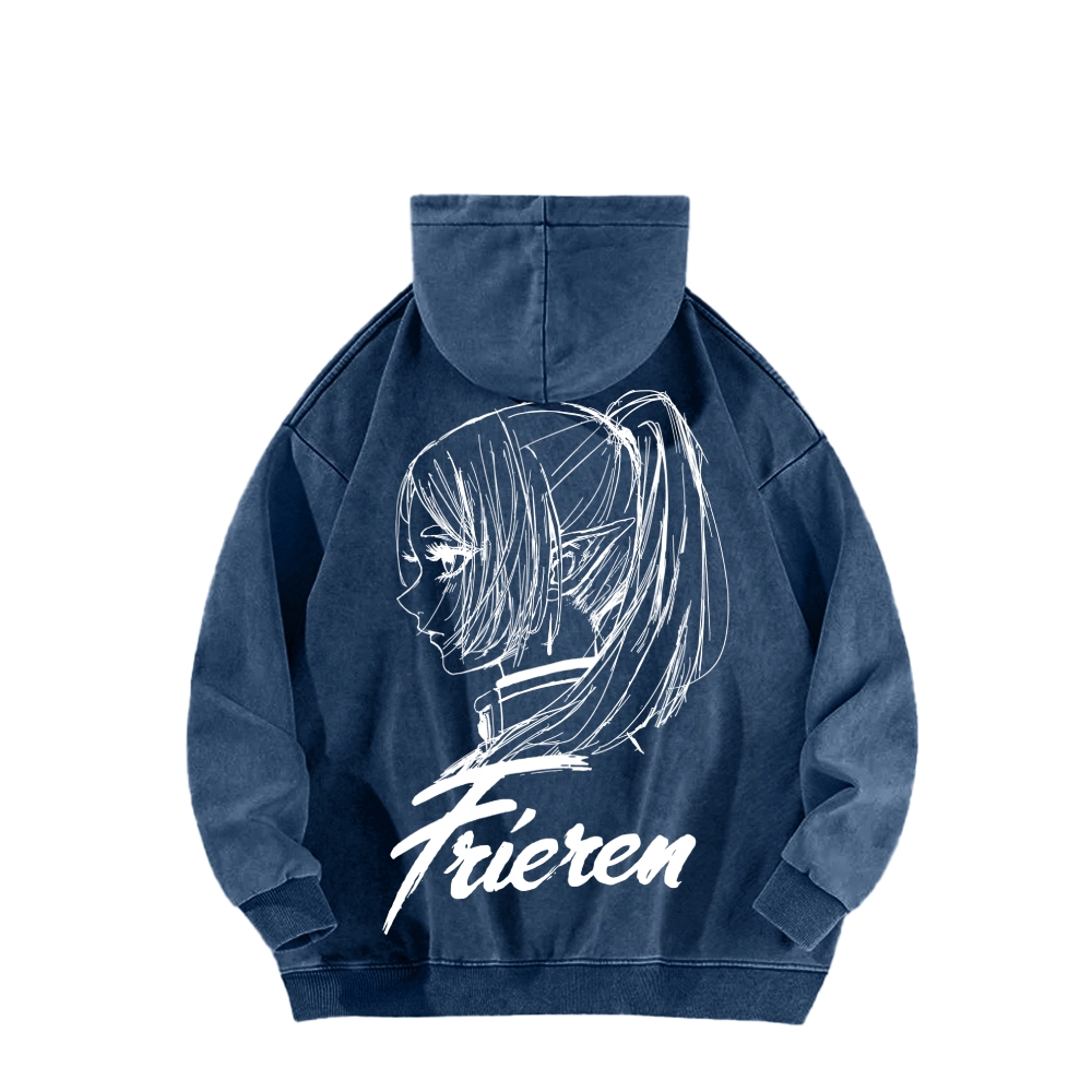 Frieren Unisex Washed Hoodie