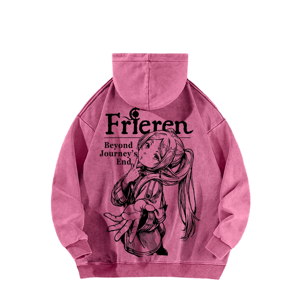 Frieren Unisex Washed Hoodie