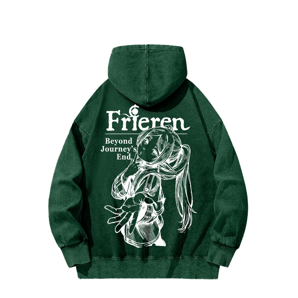 Frieren Unisex Washed Hoodie