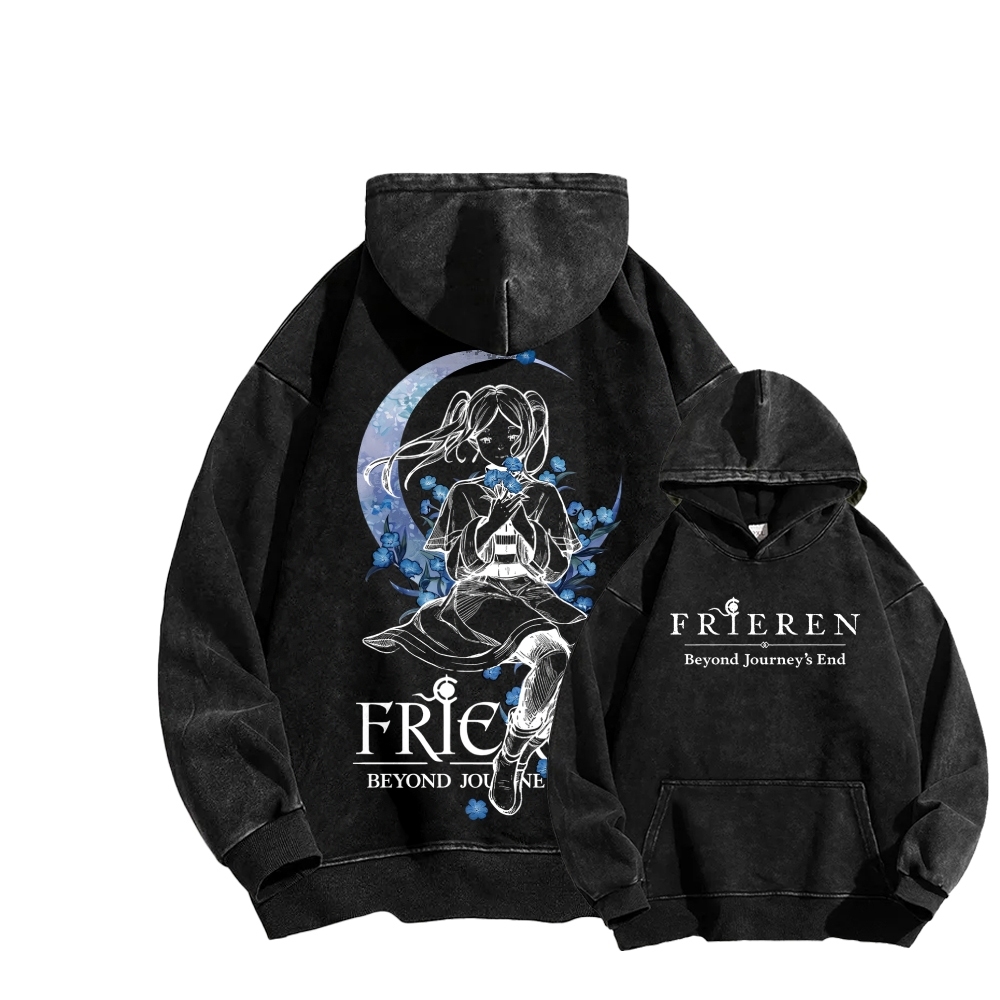 Frieren Unisex Washed Hoodie