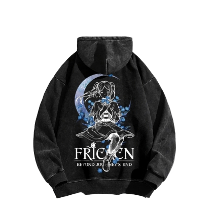 Frieren Unisex Washed Hoodie