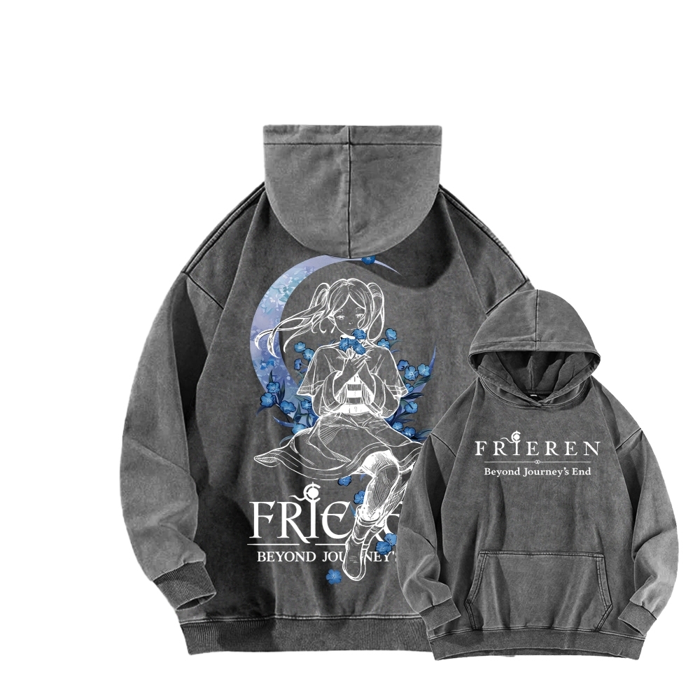 Frieren Unisex Washed Hoodie