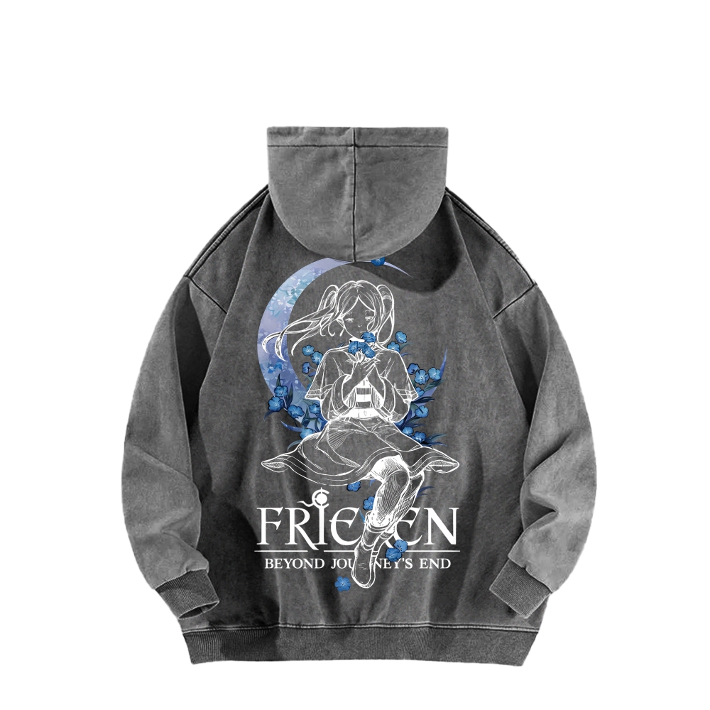 Frieren Unisex Washed Hoodie