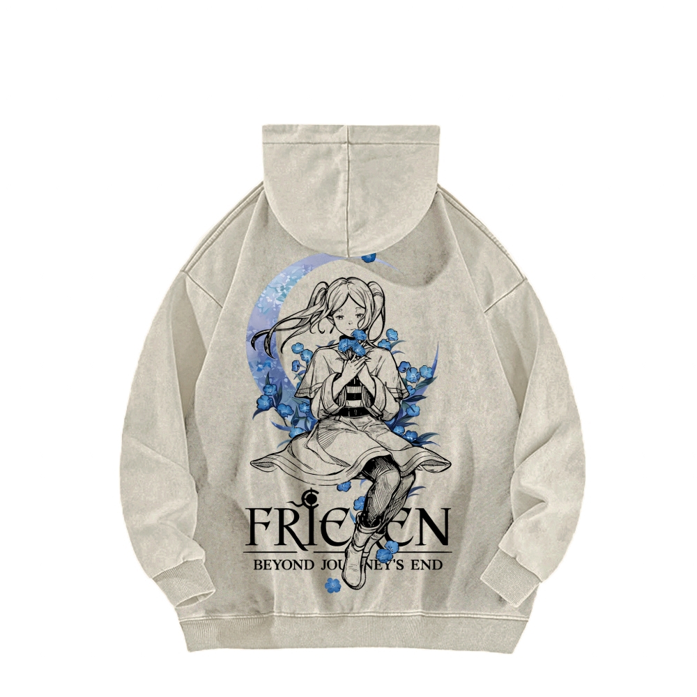 Frieren Unisex Washed Hoodie