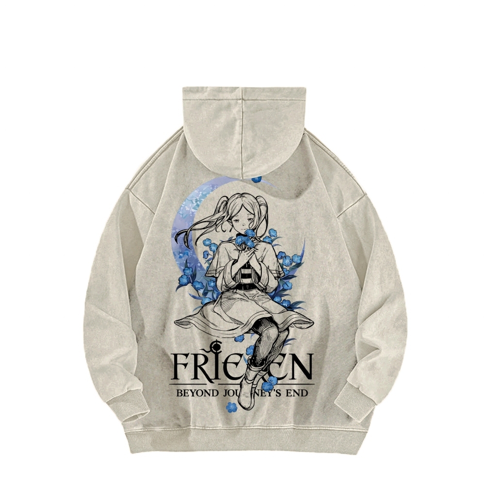 Frieren Unisex Washed Hoodie