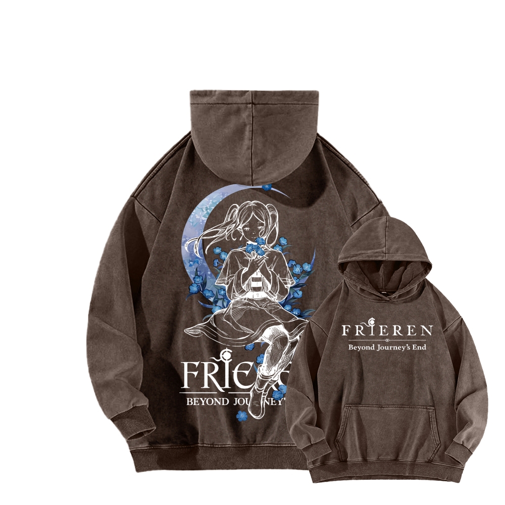 Frieren Unisex Washed Hoodie
