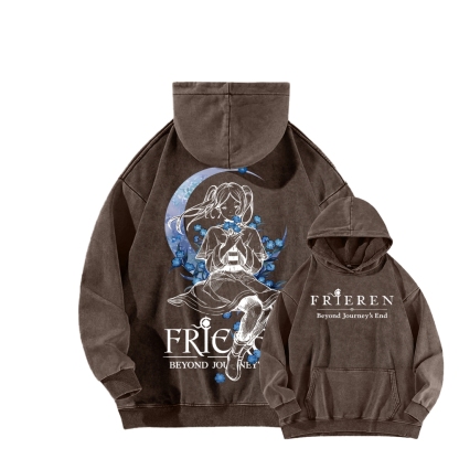 Frieren Unisex Washed Hoodie