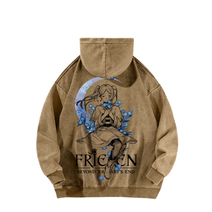 Frieren Unisex Washed Hoodie