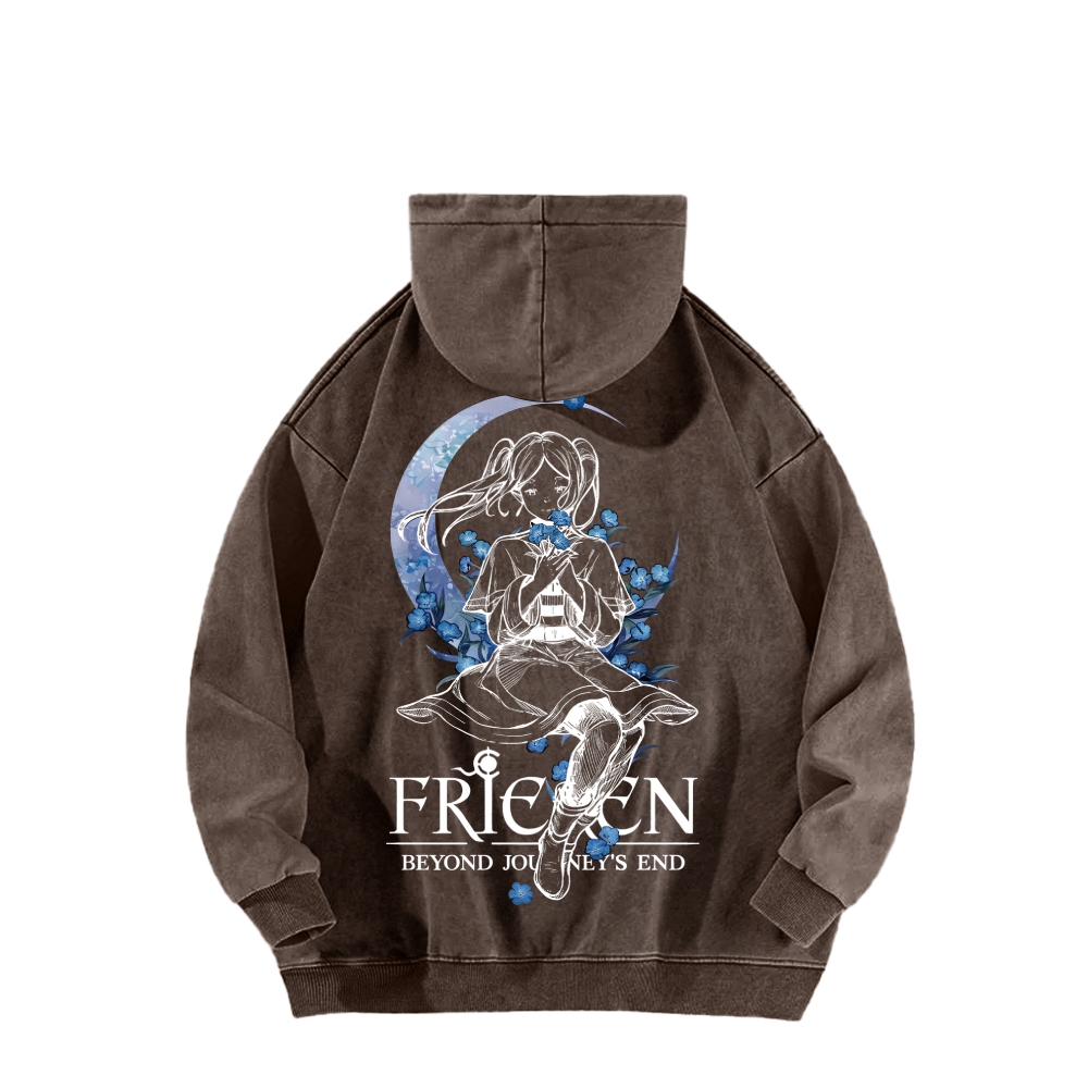 Frieren Unisex Washed Hoodie