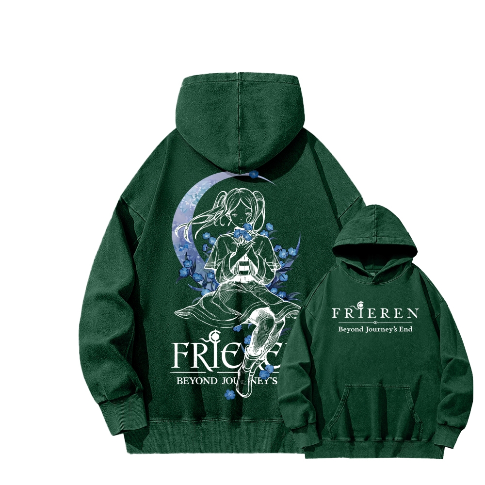 Frieren Unisex Washed Hoodie