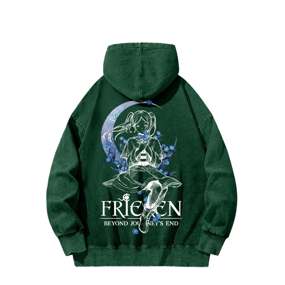 Frieren Unisex Washed Hoodie