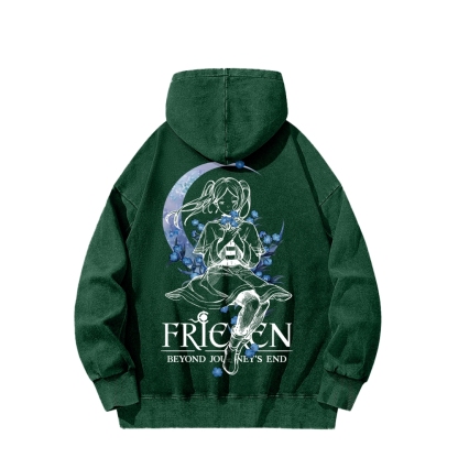 Frieren Unisex Washed Hoodie