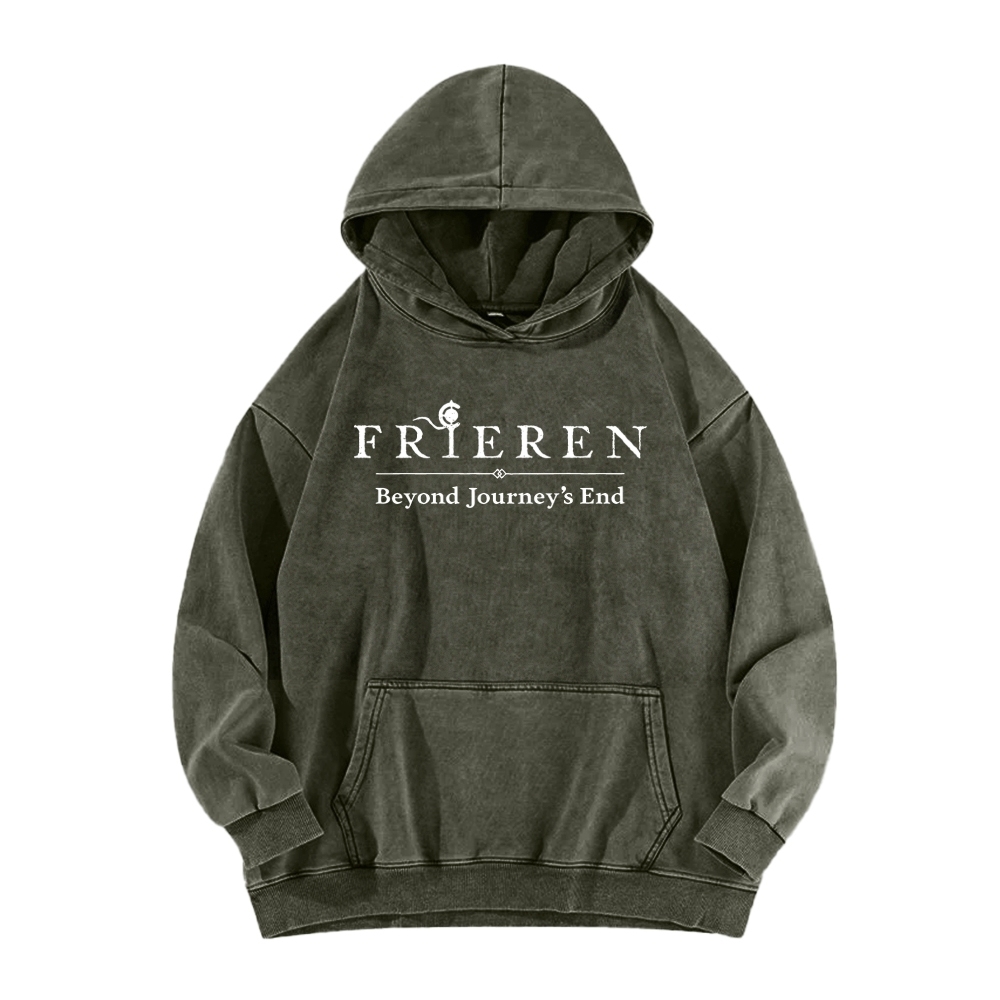 Frieren Unisex Washed Hoodie