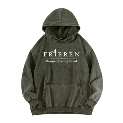 Frieren Unisex Washed Hoodie