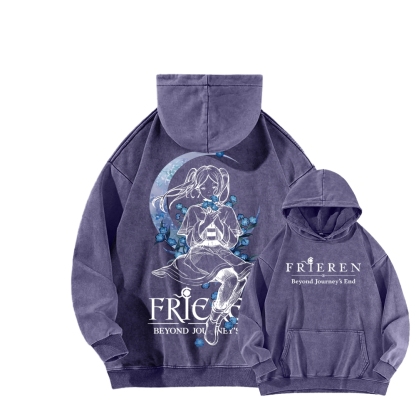 Frieren Unisex Washed Hoodie