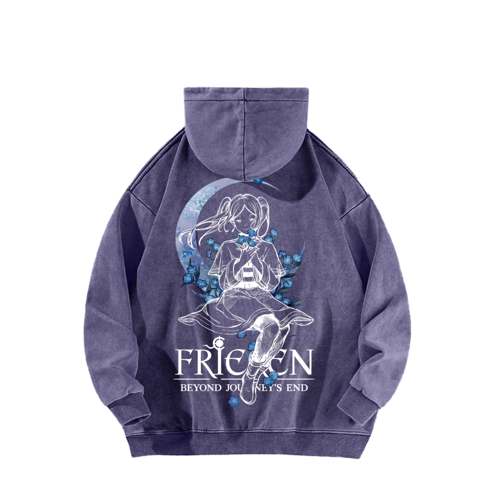 Frieren Unisex Washed Hoodie