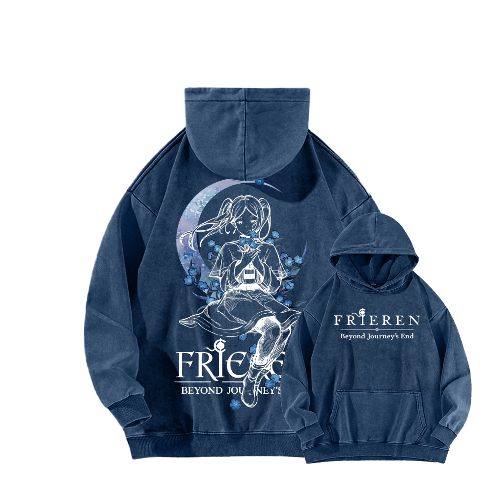 Frieren Unisex Washed Hoodie