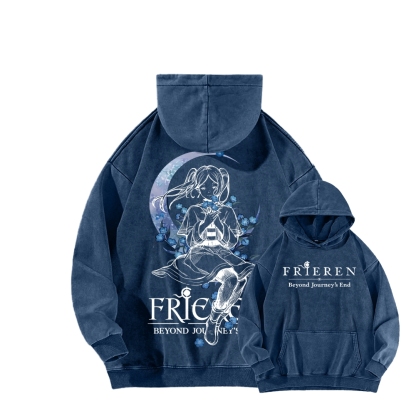 Frieren Unisex Washed Hoodie
