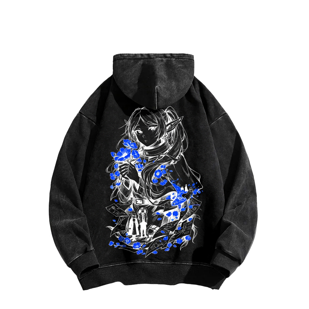 Frieren Unisex Washed Hoodie
