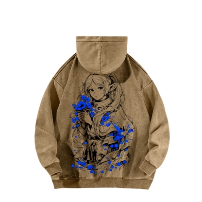 Frieren Unisex Washed Hoodie