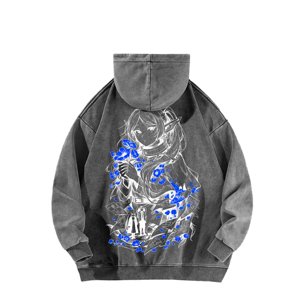 Frieren Unisex Washed Hoodie