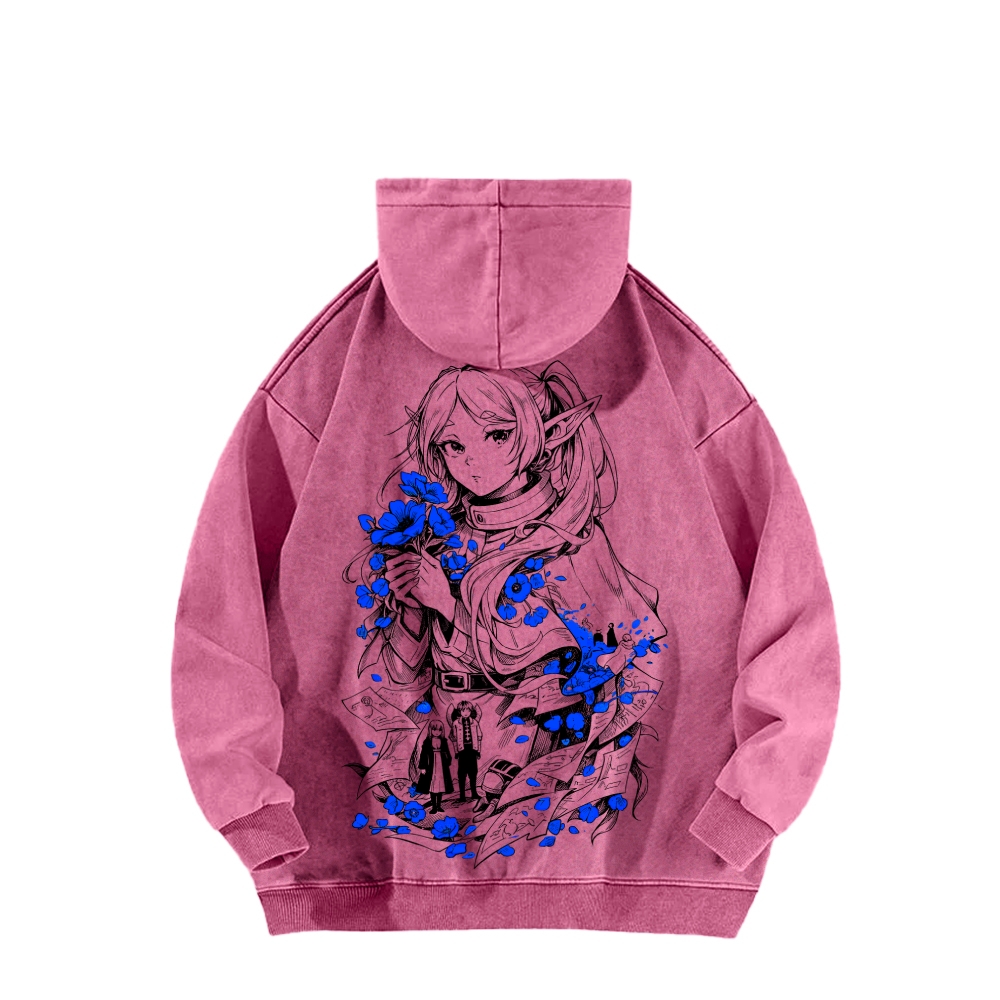 Frieren Unisex Washed Hoodie