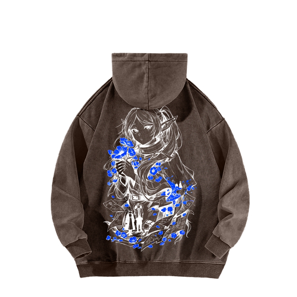 Frieren Unisex Washed Hoodie