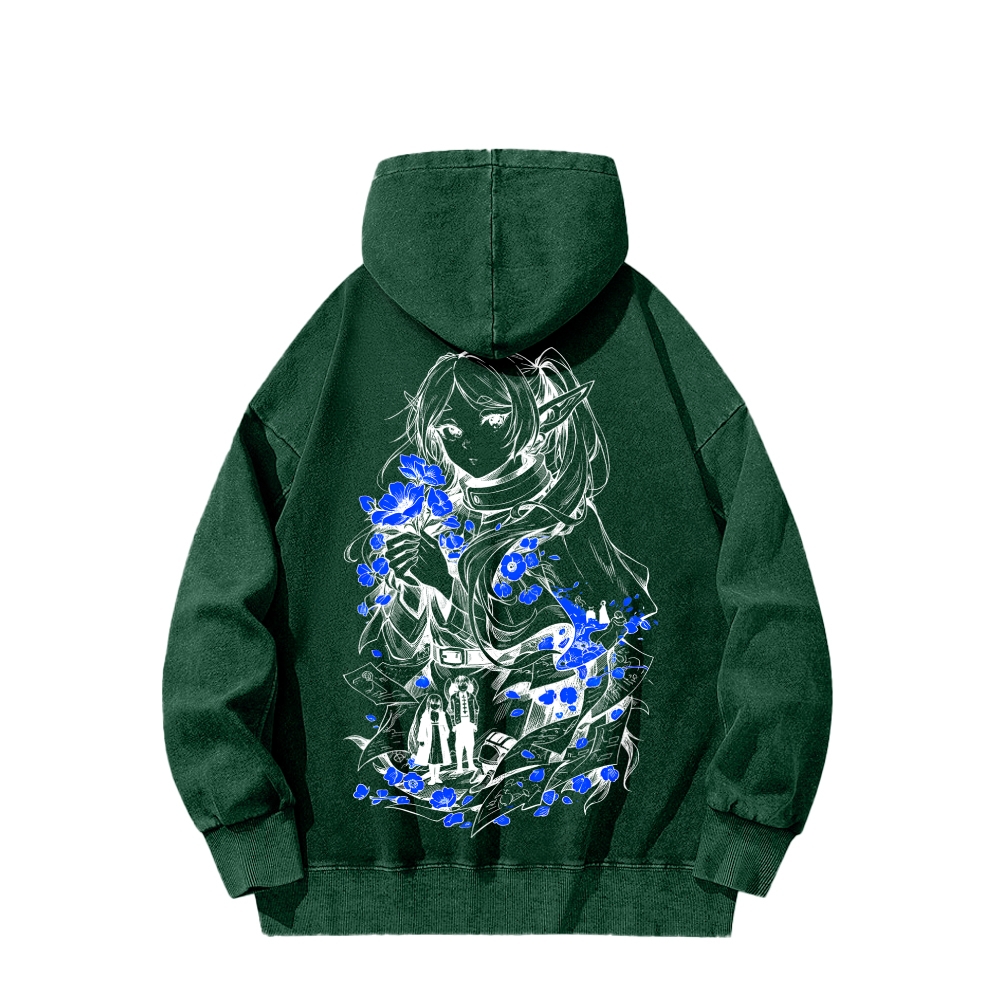 Frieren Unisex Washed Hoodie