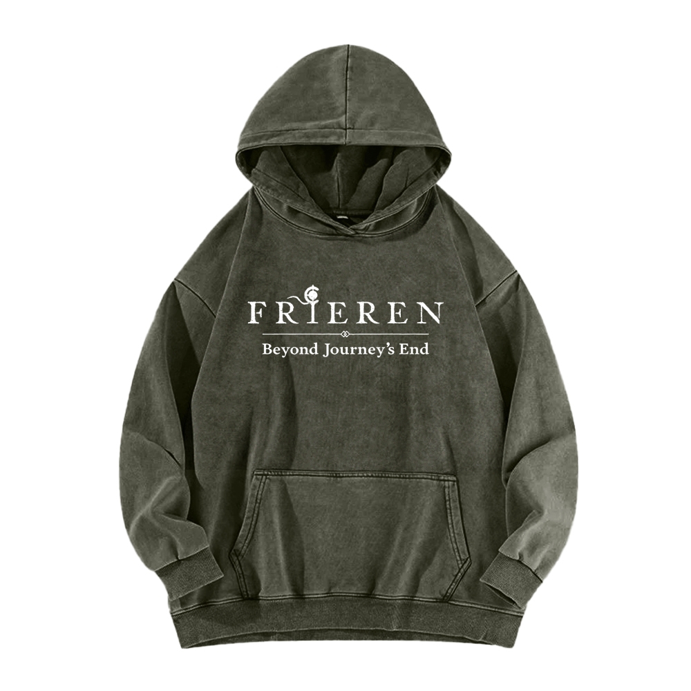 Frieren Unisex Washed Hoodie