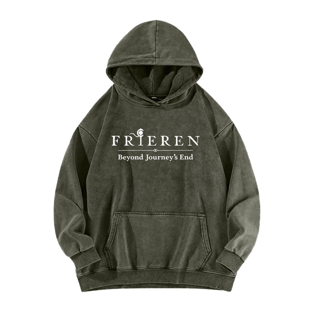 Frieren Unisex Washed Hoodie