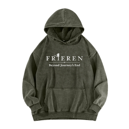 Frieren Unisex Washed Hoodie