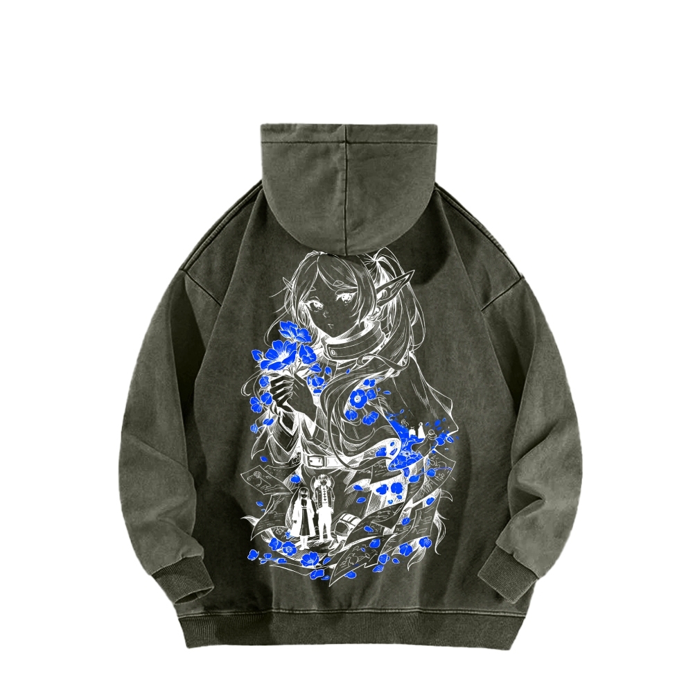 Frieren Unisex Washed Hoodie