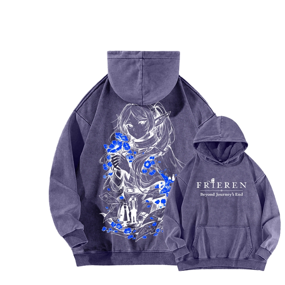 Frieren Unisex Washed Hoodie