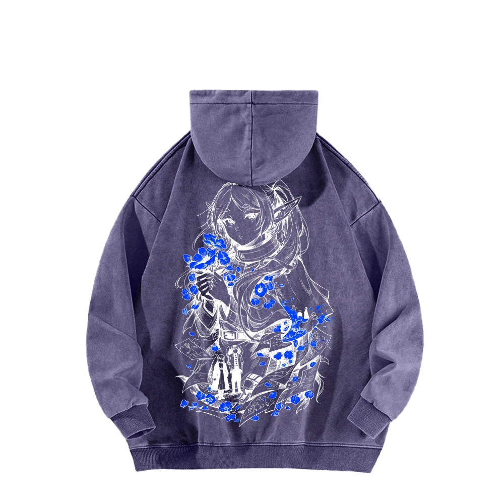 Frieren Unisex Washed Hoodie