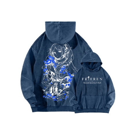 Frieren Unisex Washed Hoodie