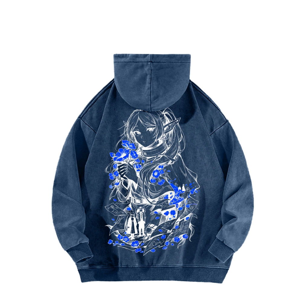 Frieren Unisex Washed Hoodie