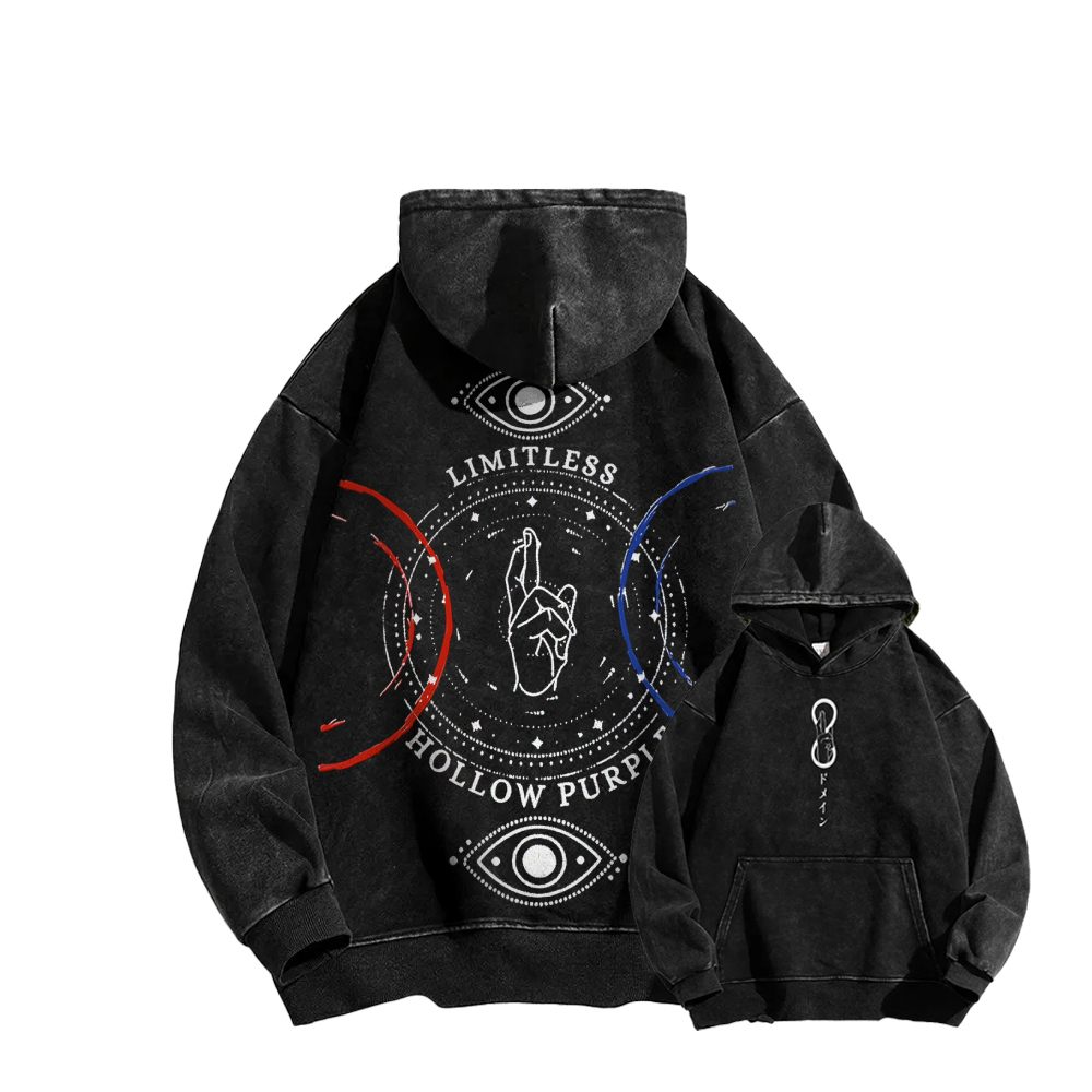 Jujutsu Kaisen Casual Washed Hoodies
