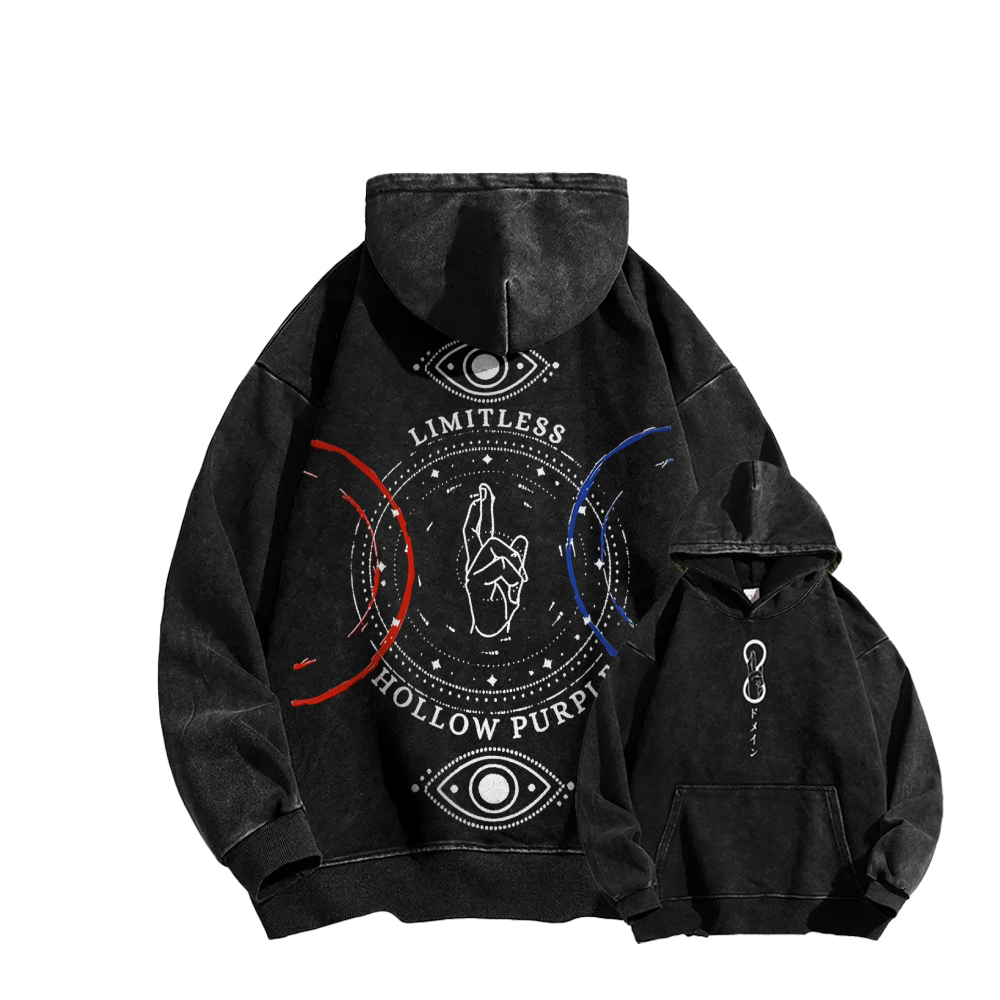 Jujutsu Kaisen Casual Washed Hoodies