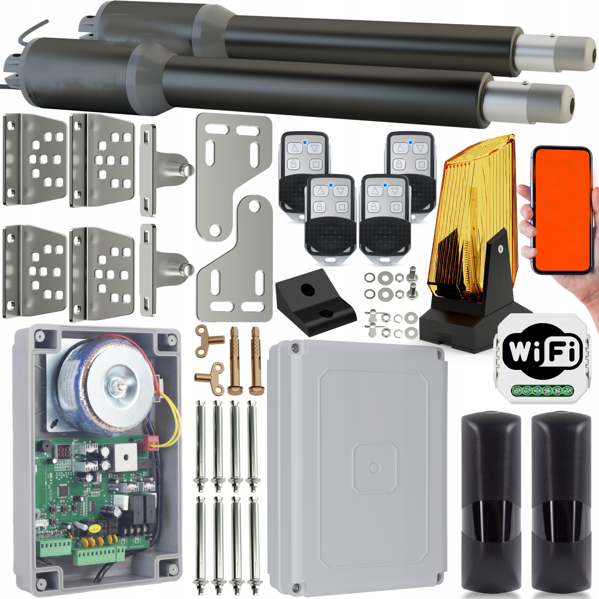 Súprava dvojkrídlovej brány FORCE GT400 LS 2x2m 400 kg WiFI pre krídlovú bránu