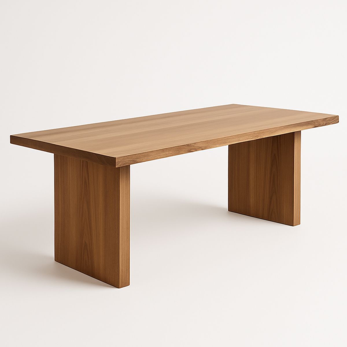 Solid Oak Rectangular Dining Table Natural 200cm x 90cm x 75cm-Telomivra