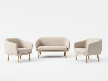 Conjunto de sofá y sillón para exterior en tela - sofá 145x78x76 cm - beige - para jardín - diseño moderno-Nestleixe