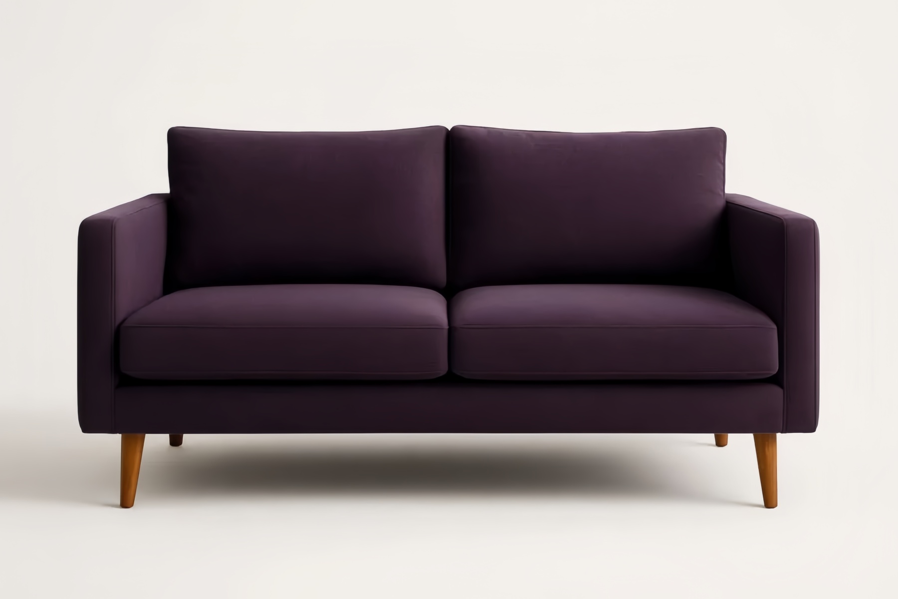 Divano 2 Posti Viola in Tessuto poliestere con Struttura in Legno massello