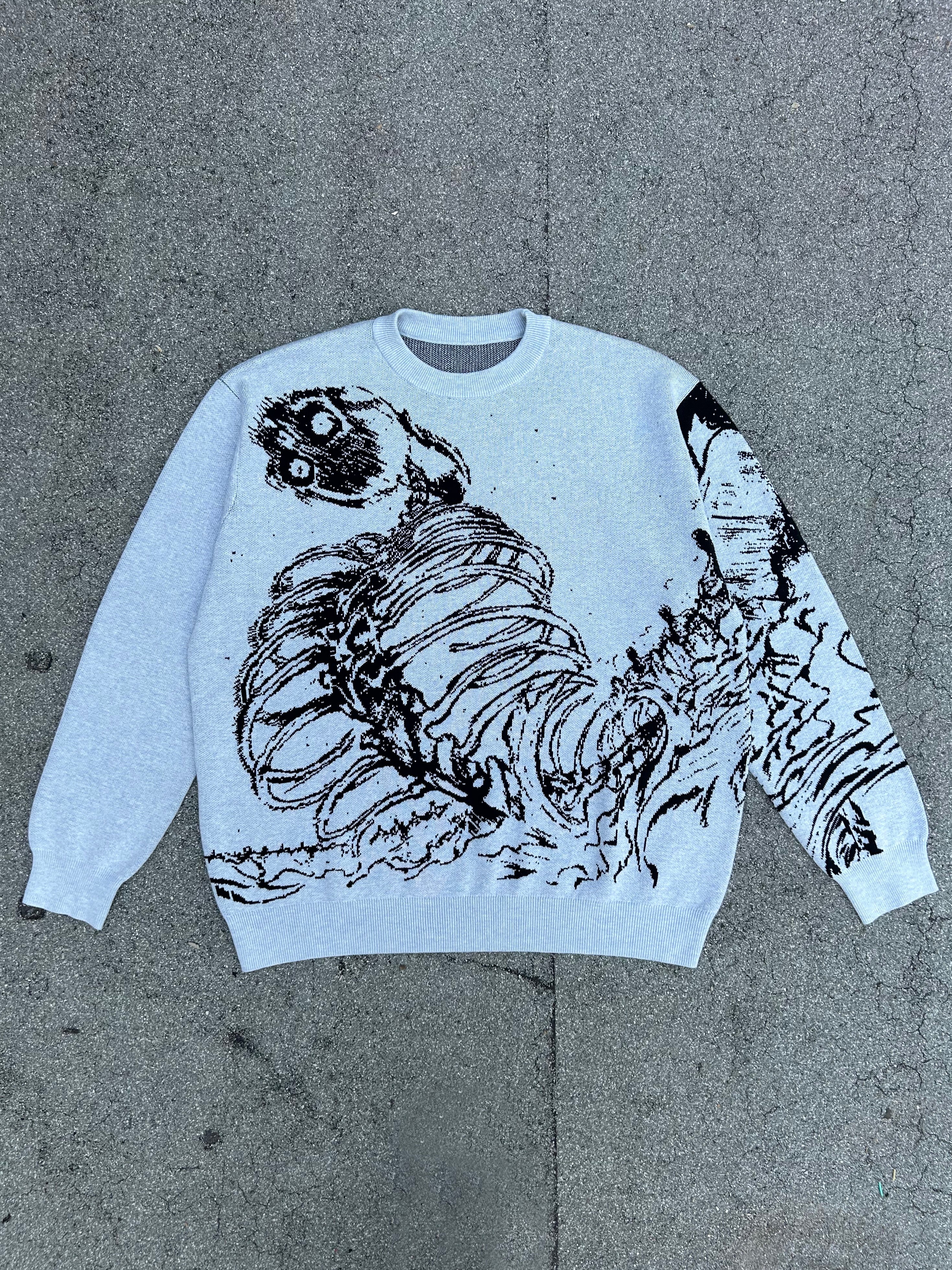 "Rumbling" Knit Gray
